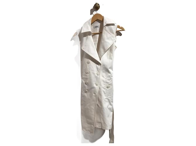 MOSCHINO  Dresses T.fr 34 cotton White  ref.827235