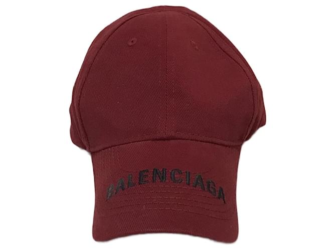 BALENCIAGA  Hats T.International L Cotton Dark red  ref.827284