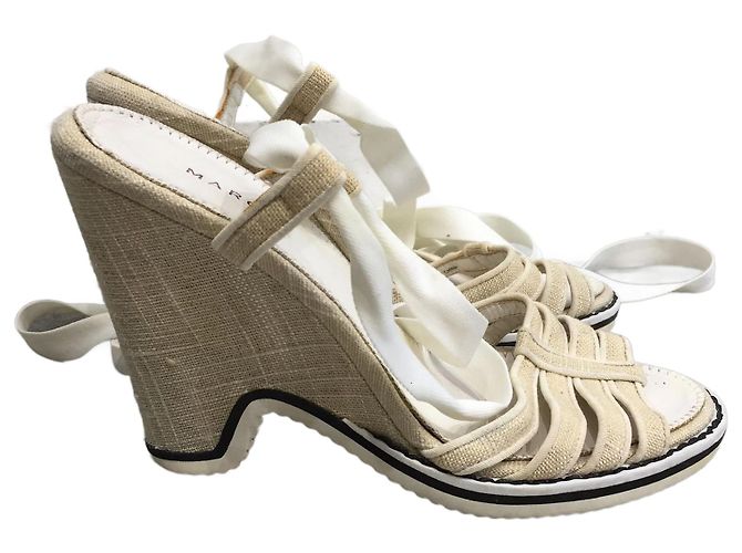 MARC JACOBS Sandals T.EU 36 Cloth Beige