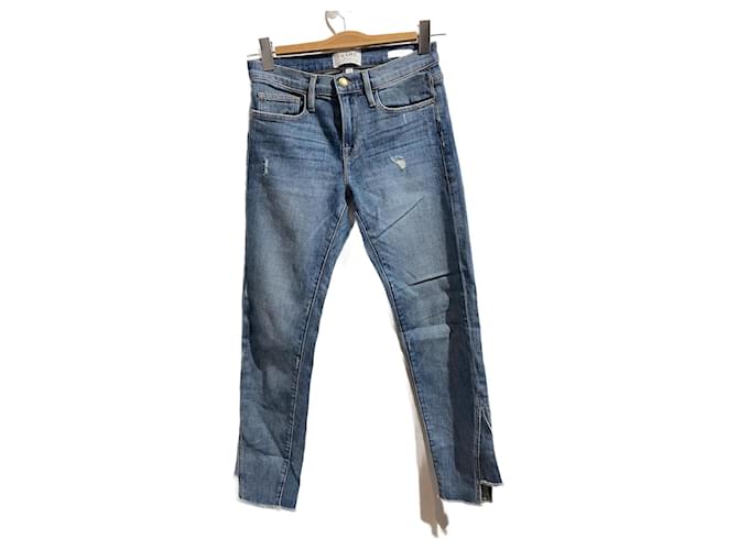 Frame Denim CADRE Jeans T.US 24 Coton - élasthanne Bleu  ref.827393