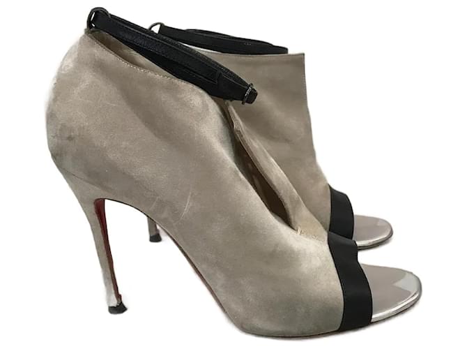 CHRISTIAN LOUBOUTIN  Ankle boots T.eu 37.5 Suede Black  ref.827403