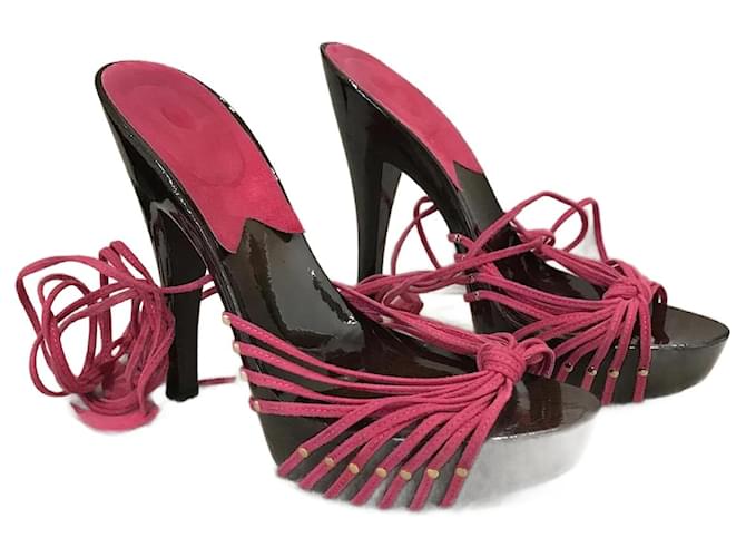 GIVENCHY  Sandals T.eu 36.5 Suede Pink  ref.827406
