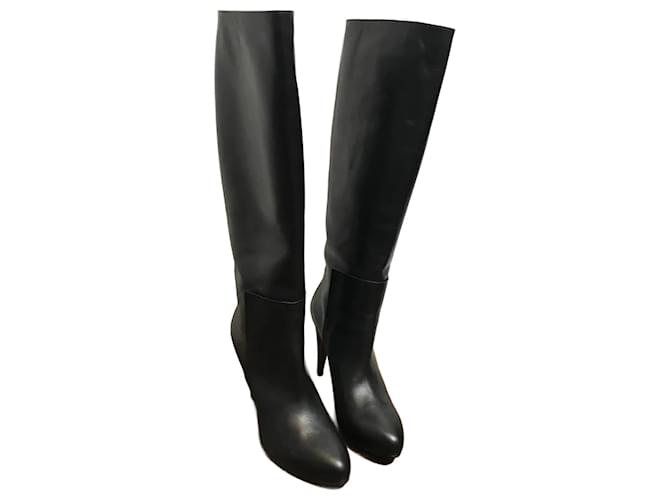 BALENCIAGA  Boots T.eu 40 Leather Black  ref.827510