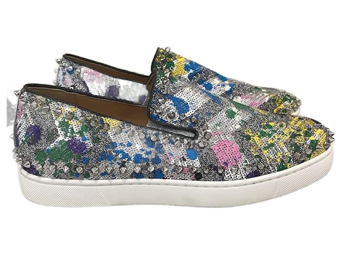 CHRISTIAN LOUBOUTIN Scarpe da ginnastica T.Unione Europea 42 vacchetta Multicolore Pelle  ref.827533