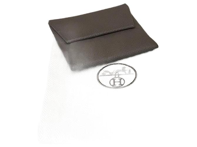 Hermès HERMES  Purses, wallets & cases T.  Leather Grey  ref.827546