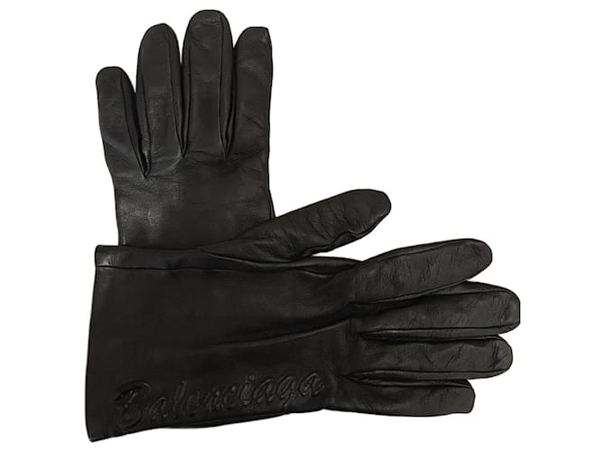 BALENCIAGA  Gloves T.inches 8.5 Leather Black  ref.827646