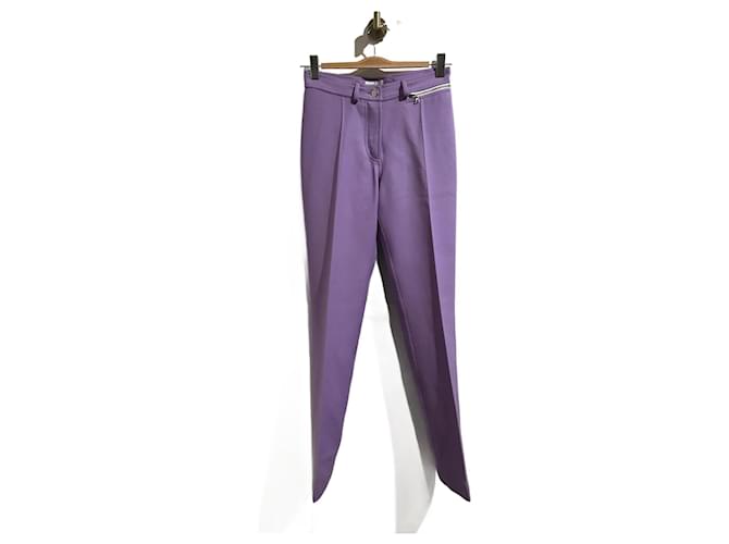 Pantalon COURREGES T.fr 38 Wool Laine Violet  ref.827732