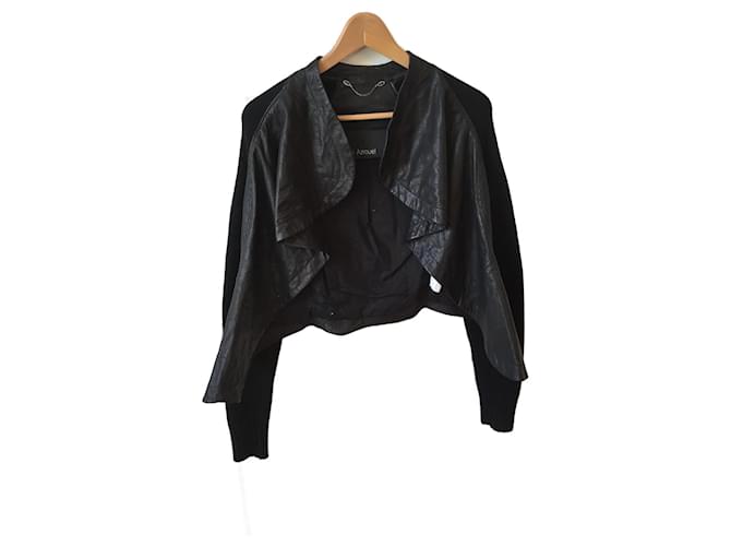 YIGAL AZROUEL  Jackets T.International S Leather Black  ref.827740