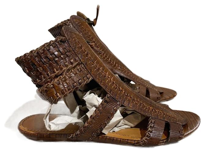 GIVENCHY  Sandals T.eu 38.5 Leather Brown  ref.827747