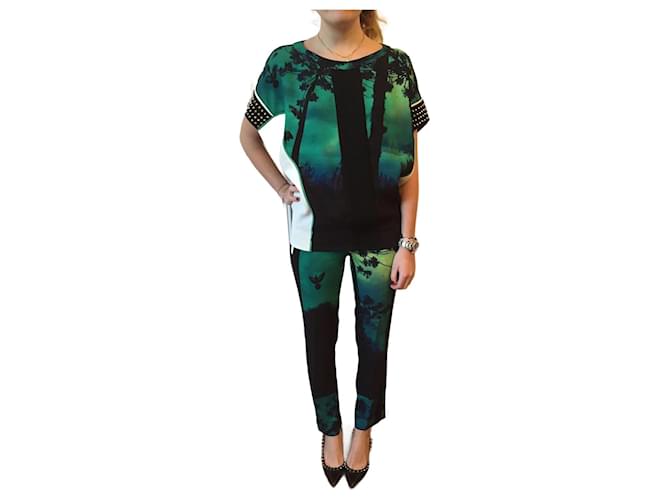 BARBARA BUI  Trousers T.fr 36 SYNTHETIC Green  ref.827762