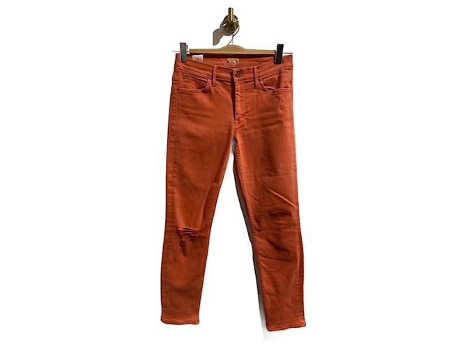 MOTHER  Jeans T.US 27 cotton Orange  ref.827772