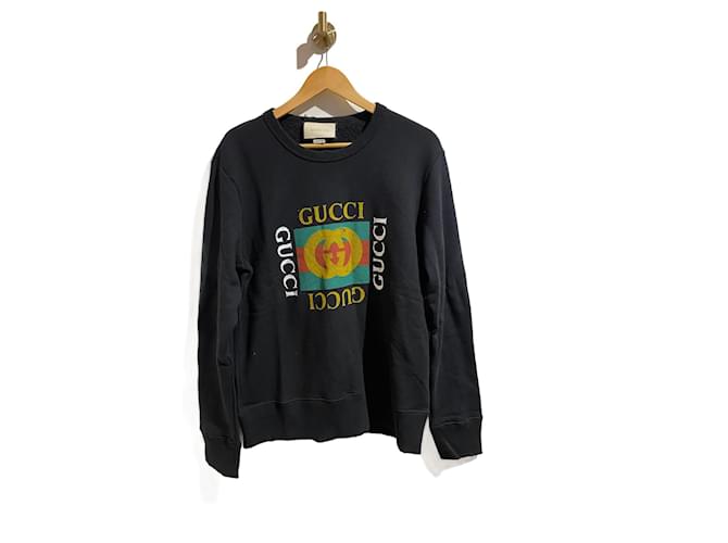 GUCCI  Knitwear & sweatshirts T.International S Cotton Black  ref.827773