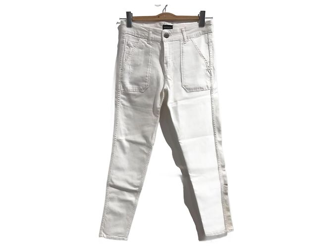 Autre Marque NO FIRMADO / NO FIRMADO Jeans T.US 26 Algodón Blanco
