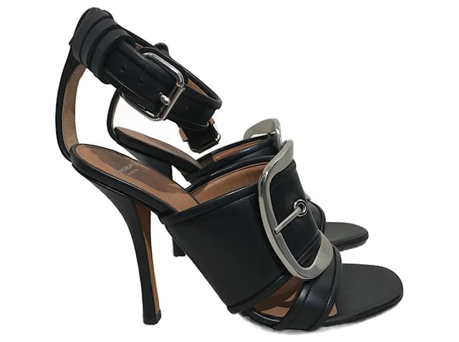 GIVENCHY  Sandals T.eu 36 Leather Black  ref.827816