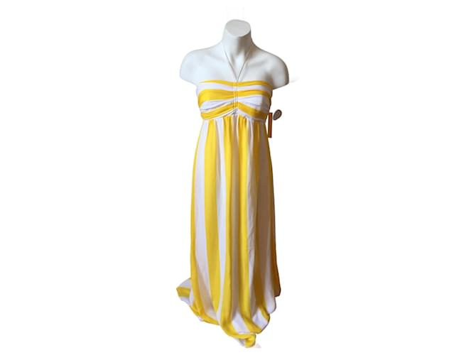 Autre Marque ALICE & OLIVIA  Dresses T.International S Synthetic Yellow  ref.827900
