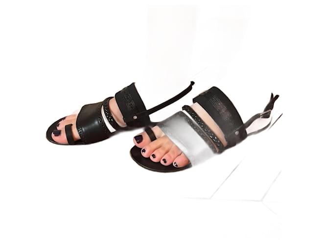 PROENZA SCHOULER  Sandals T.eu 38 Leather Black  ref.827948