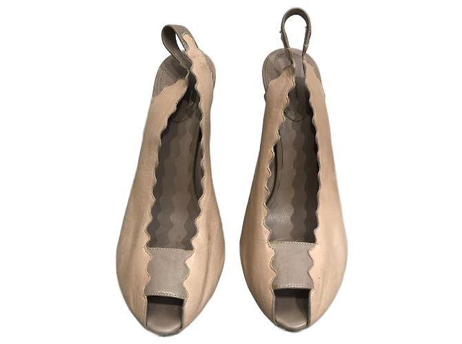 Chloé CHLOE Absätze T.EU 38 Leder Beige