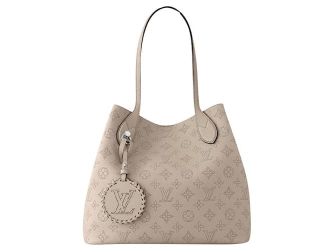 Louis Vuitton LV Blossom MM Tote Bag Grey Leather  ref.828009