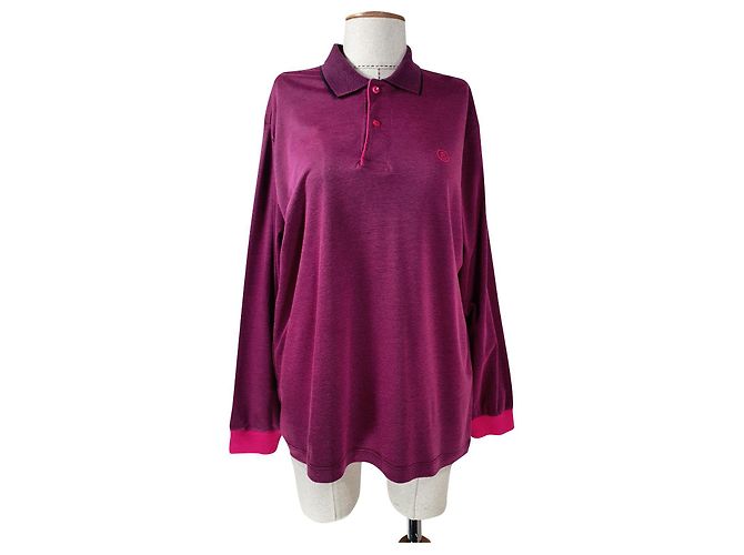 Top de manga larga Bogner morado de algodón XL Rosa Púrpura