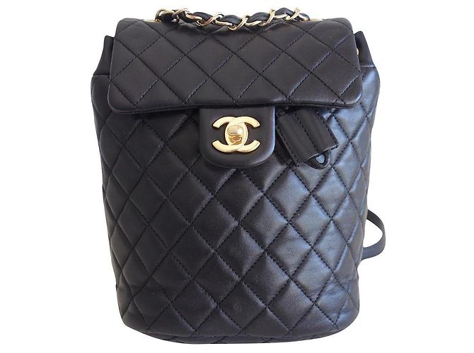 Small Chanel backpack Black