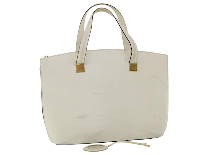 Céline CELINE Shoulder Bag Leather White Auth 37091  ref.828047