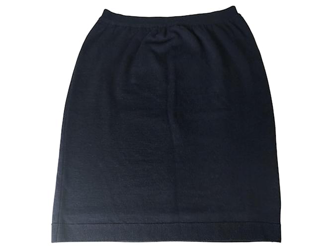 Autre Marque Midi skirt in pure virgin wool Size M Blue  ref.828192