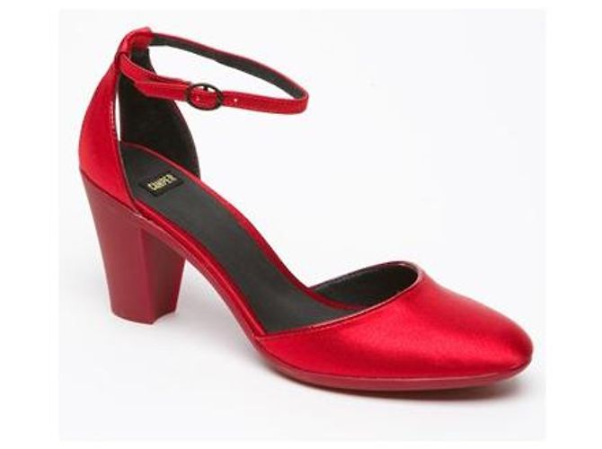 Autre Marque Camper Satin Pumps Rot 7cm Absatz Größe 39
