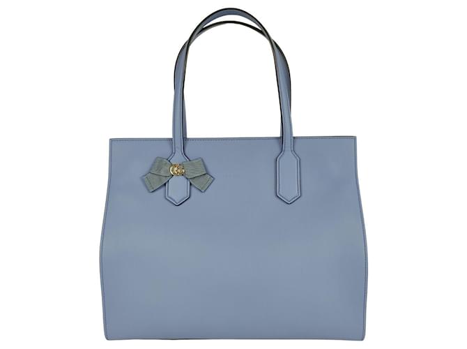 Bolso de mano Gucci Shopper en cuero azul claro Exclusivo de Japón  ref.828218