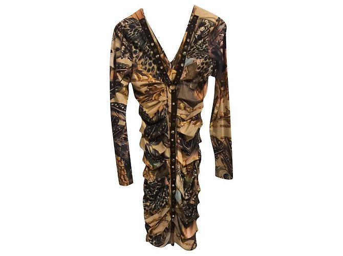 Vestido Roberto Cavalli Marrón Claro