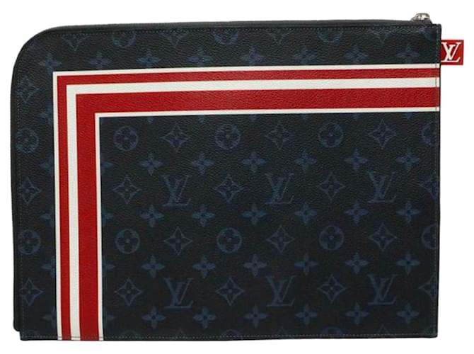 Louis Vuitton Blue Monogram Cobalt Pochette Jour GM Navy blue Cloth  ref.828674