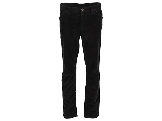 Pantalones Gucci de Cintura Baja en Algodón Negro  ref.828752