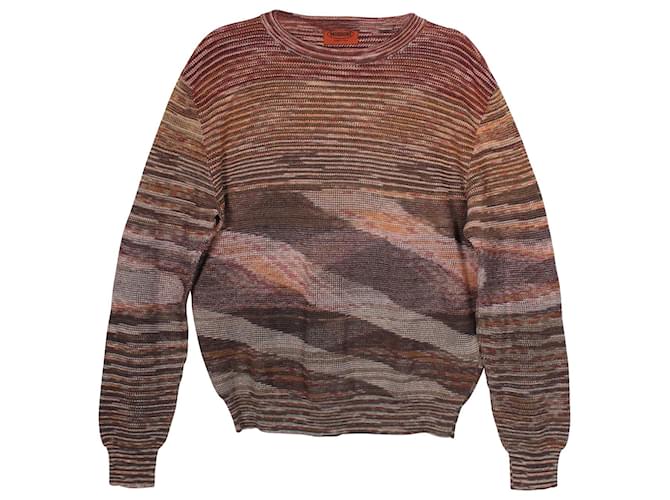 Missoni Space-Dyed Sweatshirt in Brown Cotton  ref.828755