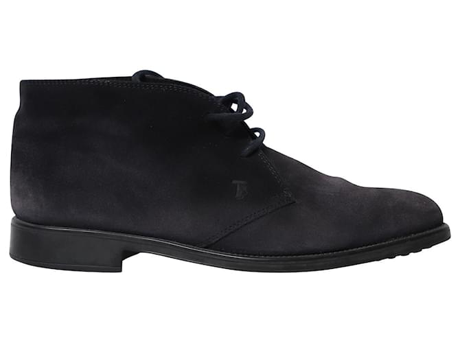 Tod's Chukka Boots in Navy Blue Suede  ref.828771