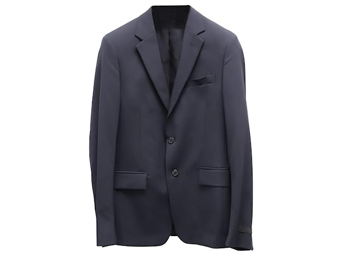 Prada Suit Jacket in Navy Blue Light Stretch Wool  ref.828791