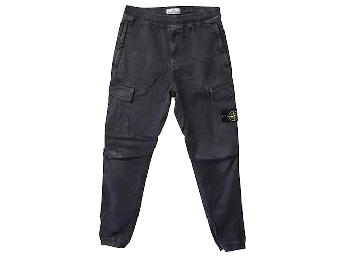 Stone Island Drawstring Cargo Trousers in Dark Grey Cotton  ref.828812