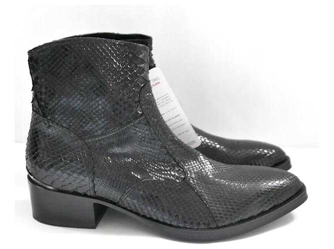 Autre Marque Roberto Botticelli snake boots Black Leather  ref.828819