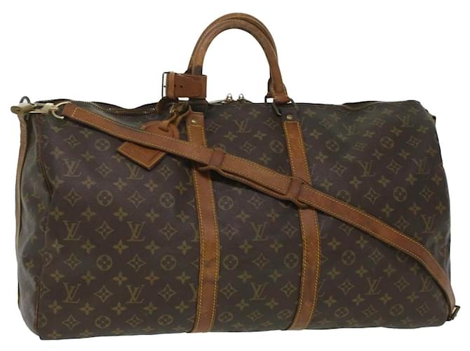 Louis Vuitton Monograma Keepall Bandouliere 55 Boston Bag M41414 Autenticação de LV 36893 Lona  ref.828837