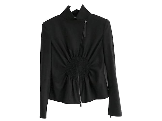 Giorgio Armani starburst jacket Black Wool  ref.829128