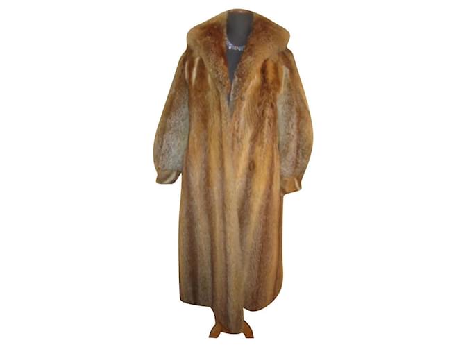 Autre Marque Coats, Outerwear Orange Fur  ref.829159