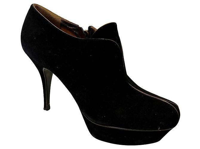 Yves Saint Laurent Bottines YSL TripToo avec bordure dorée Noir 