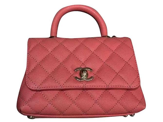 Chanel CAVIAR LEATHER COCO HANDLE BAG Pink ref.829242 - Joli Closet