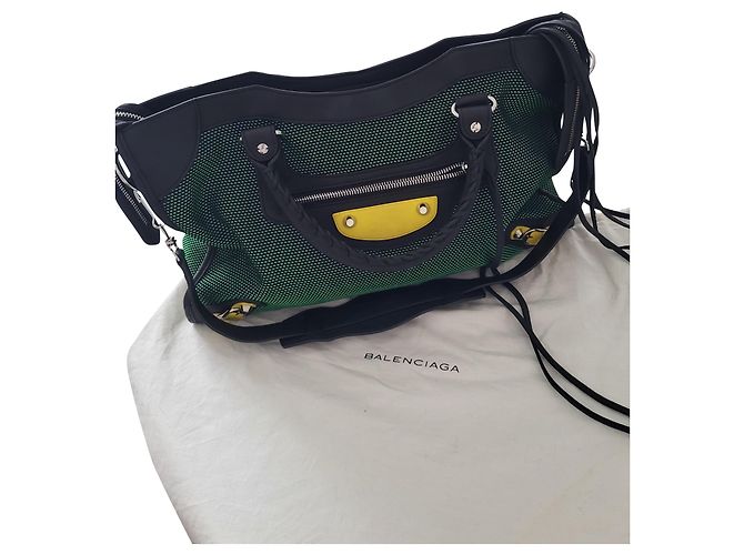 City Borsa Balenciaga Verde e Gialla 