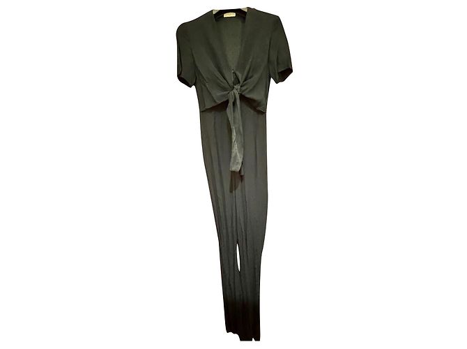 Sandro Navy Blue Polka Dot Viscose Jumpsuit