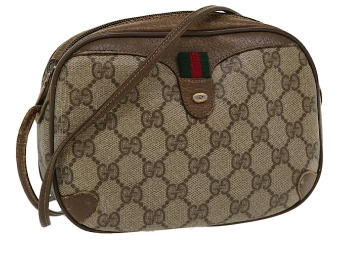 GUCCI Vintage GG Supreme Canvas Crossbody Bag Beige 8902066