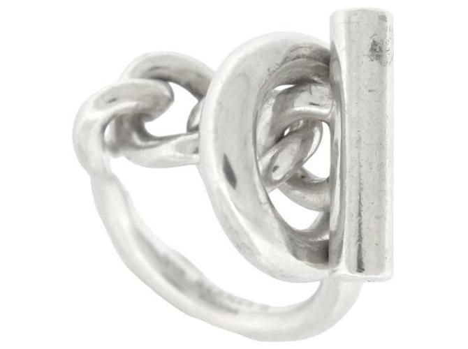 Hermes Ring Bague Style Croisette Argent Hermès Bague Croisette