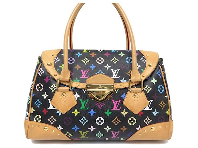 LOUIS VUITTON BEVERLY GM HANDTASCHE AUS MURAKAMI MURAKAMI AUS MEHRFARBIGEM MONOGRAMM-Leinwand Schwarz  ref.829516