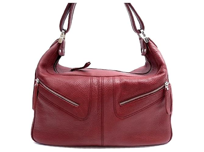 TOD'S BURGUNDY GRAIN LEATHER HAND BAG TOD'S BORDEAUX LEATHER HAND BAG Dark red  ref.829539