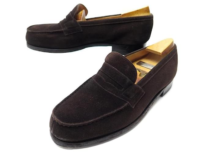 JM WESTON SHOES 180 Church´s Loafers 6.5D 40.5 BROWN SUEDE LOAFERS SHOES  ref.829546