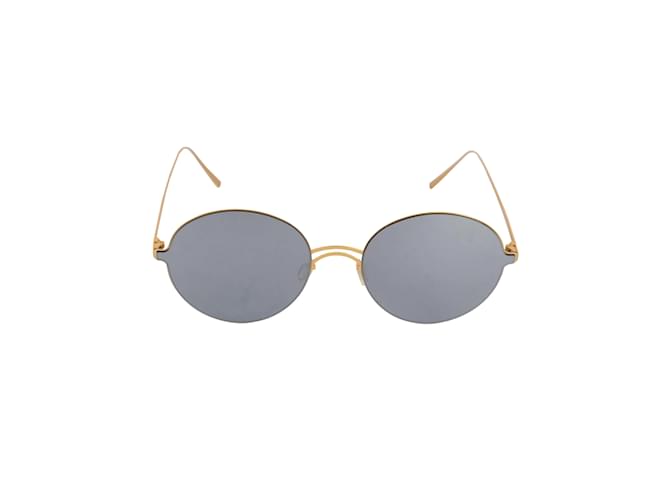 Gianfranco Ferré Wire Rimmed Round Sunglasses Golden Metal  ref.829799