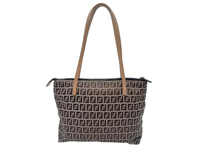 Brown Canvas Fendi Handbag Cloth  ref.829901
